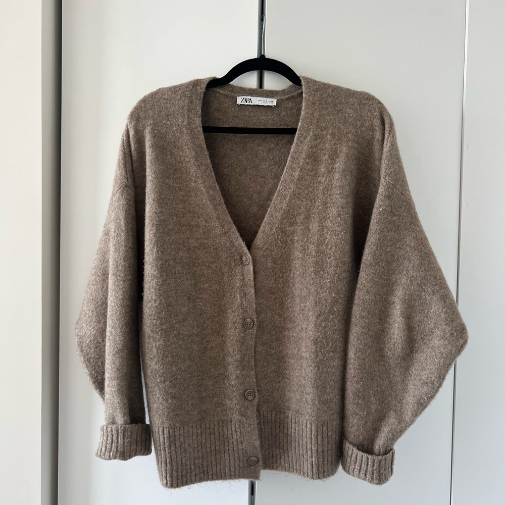 Zara Brown Button Up Cardigan